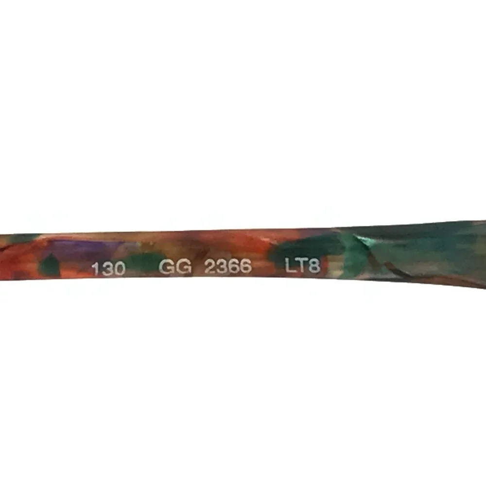 Vintage Gucci Eyeglasses Frames GG2366 LT8 Brown Green Gold Horsebit 53-16-130